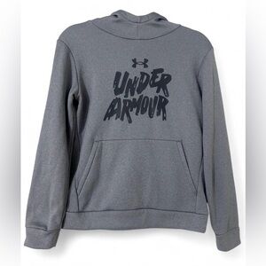 Under Armour Youth Large Hoodie Boys Gray Loose Fit Style 1373504